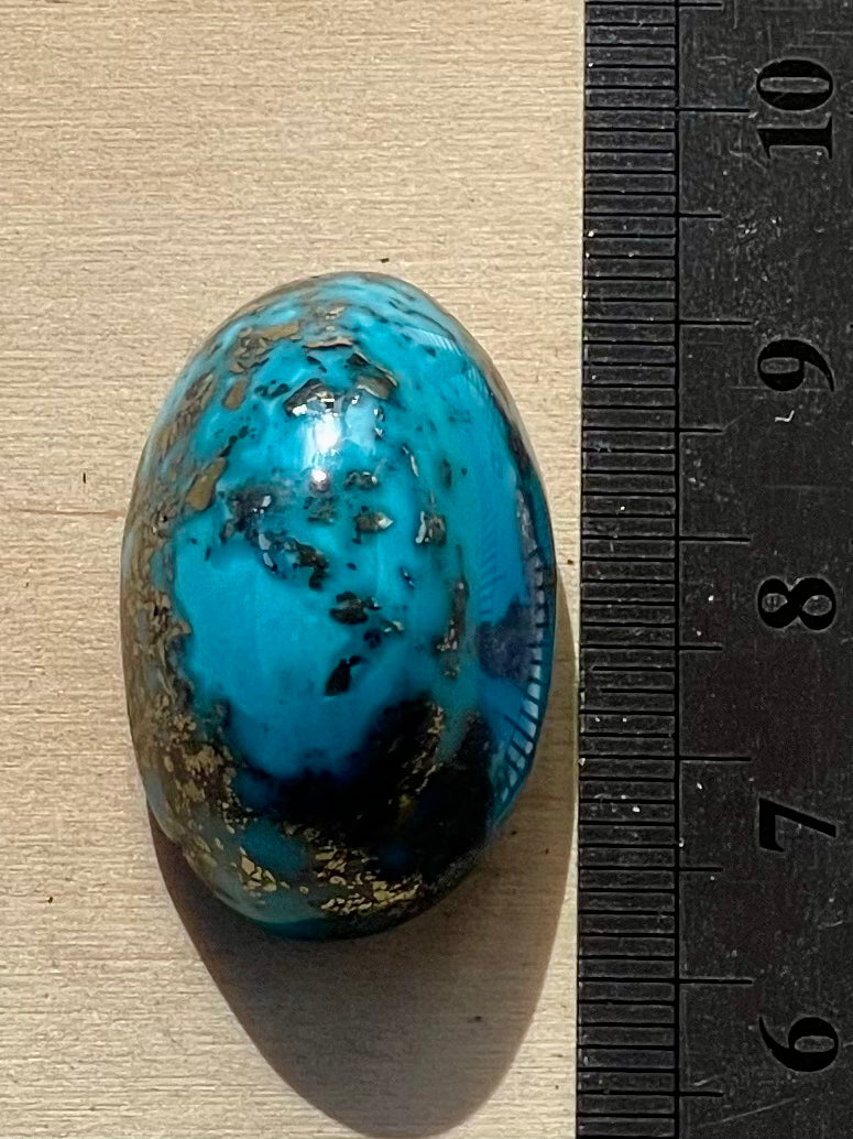 ✨ A Stunning Iranian Turquoise UnusuaL Cabochons – With Golden Pyrite Kerman Mine - Iran ✨ (#K53)