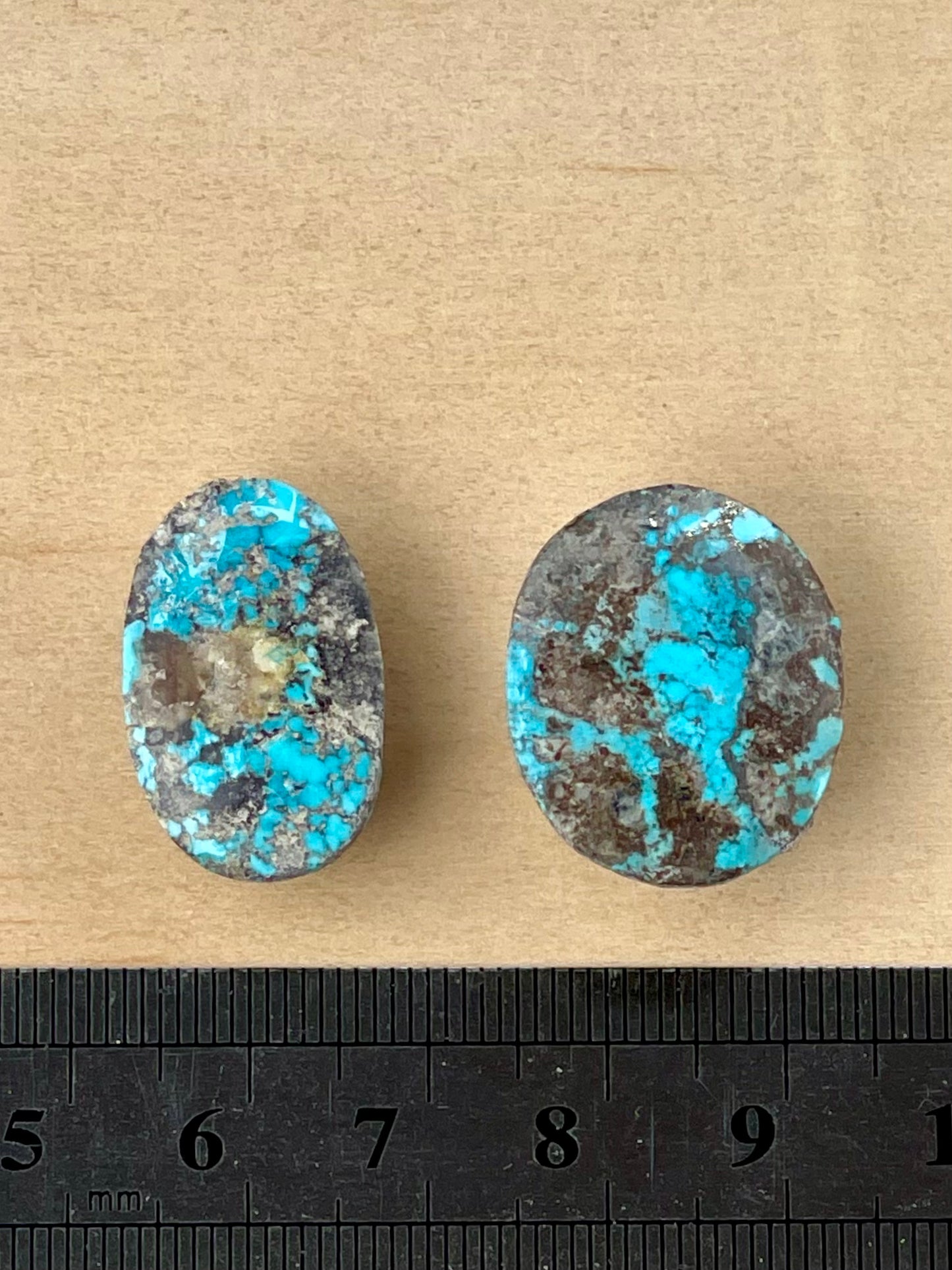 2 Natural Persian Turquoise Loose Stones – Neishabour Mine, Unstabilised (#N15)