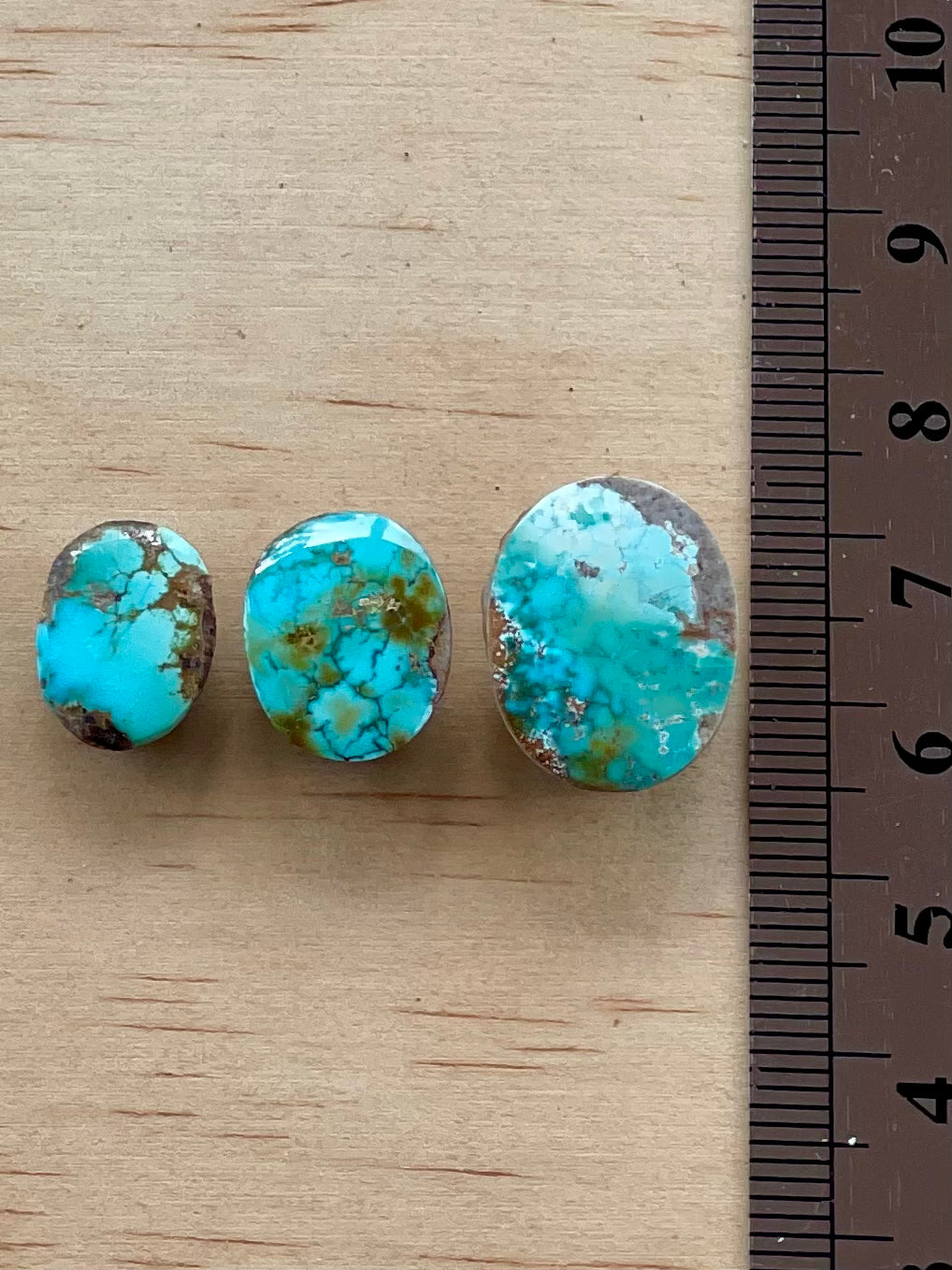 3 Lovely Natural Persian Turquoise Stones – Neishabour Mine, Iran, Not-stabilized (#N62)