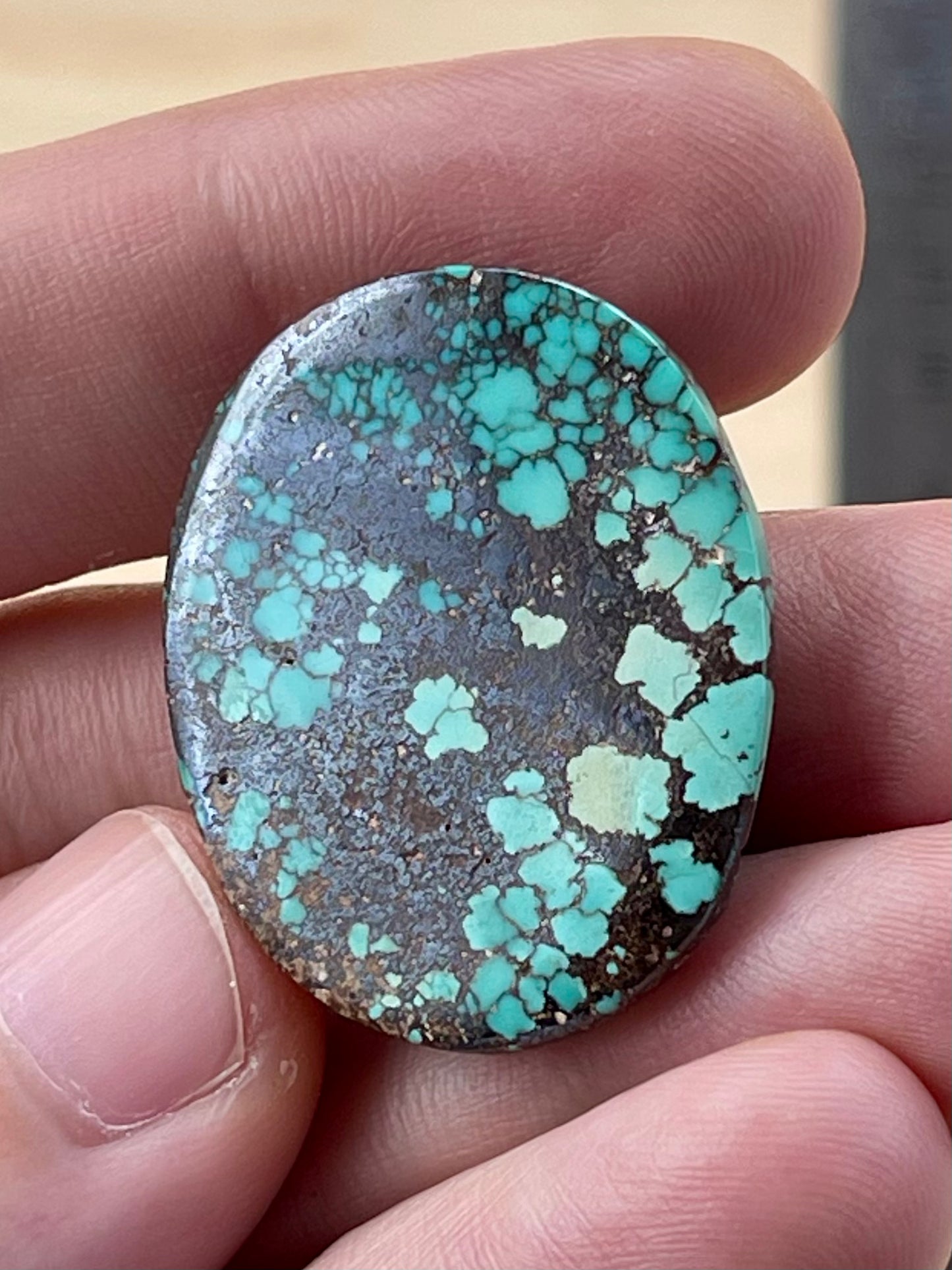 A Magnificent Large Spiderweb Natural Persian Turquoise Stones – Neishabour Mine, Iran, Not-stabilized (#N65)