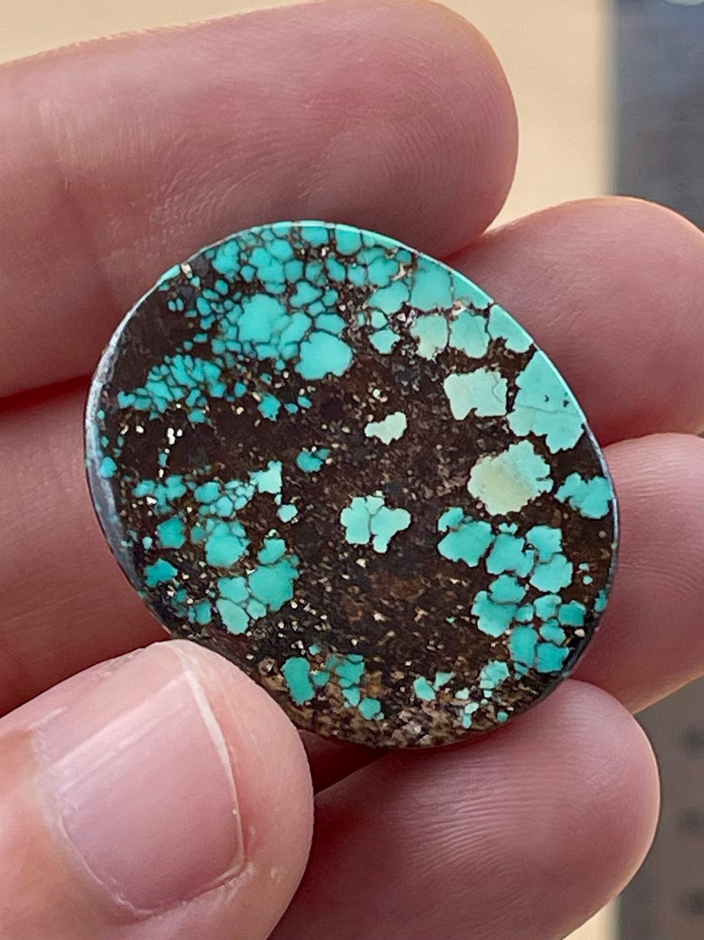 A Magnificent Large Spiderweb Natural Persian Turquoise Stones – Neishabour Mine, Iran, Not-stabilized (#N65)