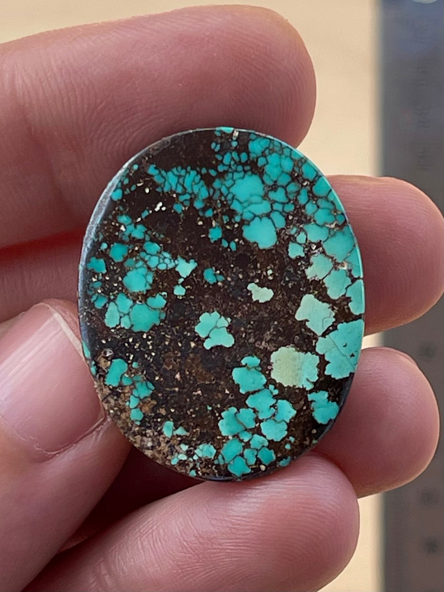 A Magnificent Large Spiderweb Natural Persian Turquoise Stones – Neishabour Mine, Iran, Not-stabilized (#N65)