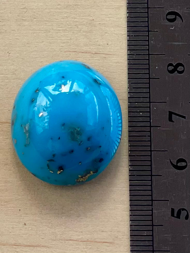 ✨ A Stunning Iranian Turquoise Cabochons – With Golden Pyrite Kerman Mine - Iran ✨ (#K49)