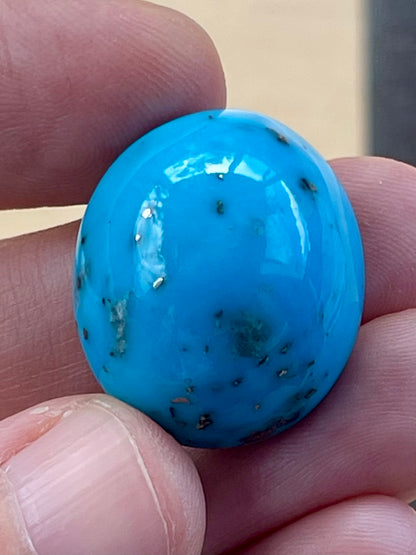 ✨ A Stunning Iranian Turquoise Cabochons – With Golden Pyrite Kerman Mine - Iran ✨ (#K49)