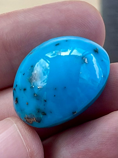 ✨ A Stunning Iranian Turquoise Cabochons – With Golden Pyrite Kerman Mine - Iran ✨ (#K49)