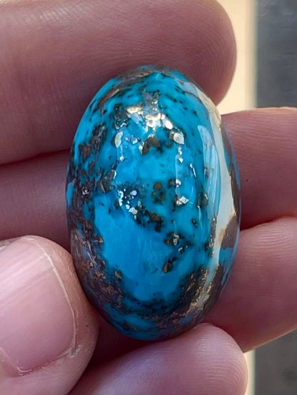 ✨ A Stunning Iranian Turquoise UnusuaL Cabochons – With Golden Pyrite Kerman Mine - Iran ✨ (#K53)