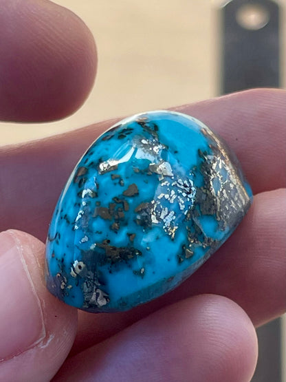✨ A Stunning Iranian Turquoise UnusuaL Cabochons – With Golden Pyrite Kerman Mine - Iran ✨ (#K53)