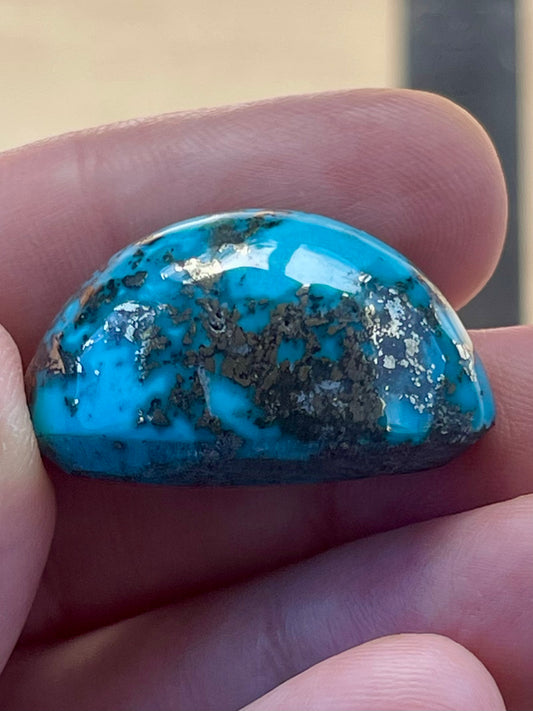 ✨ A Stunning Iranian Turquoise UnusuaL Cabochons – With Golden Pyrite Kerman Mine - Iran ✨ (#K53)