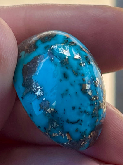 ✨ A Stunning Iranian Turquoise UnusuaL Cabochons – With Golden Pyrite Kerman Mine - Iran ✨ (#K53)