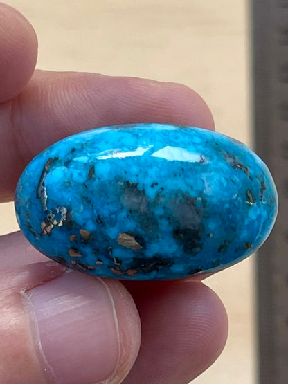✨ A Lovely Iranian Turquoise Cabochon – With Golden Pyrite Kerman Mine - Iran ✨ (#K54)