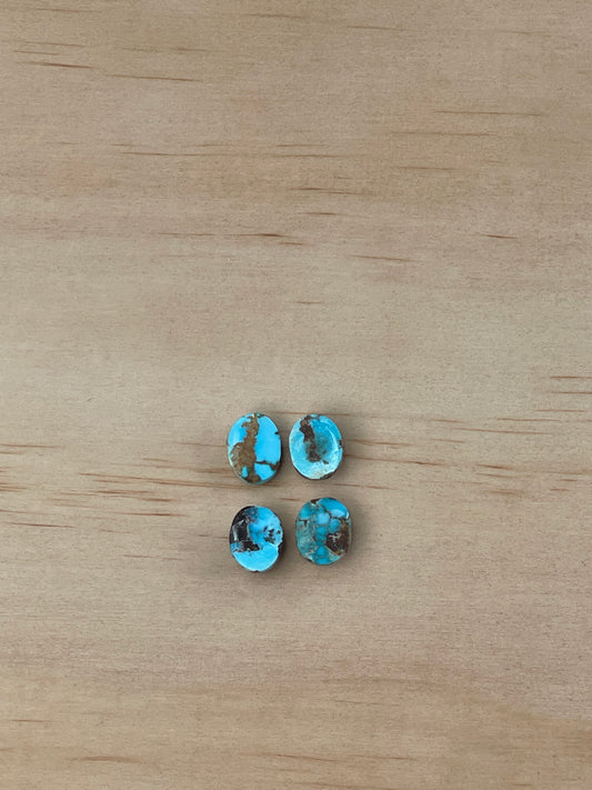 Pack of Four Natural Persian Turquoise From Neishabour Mine, Iran. #N2