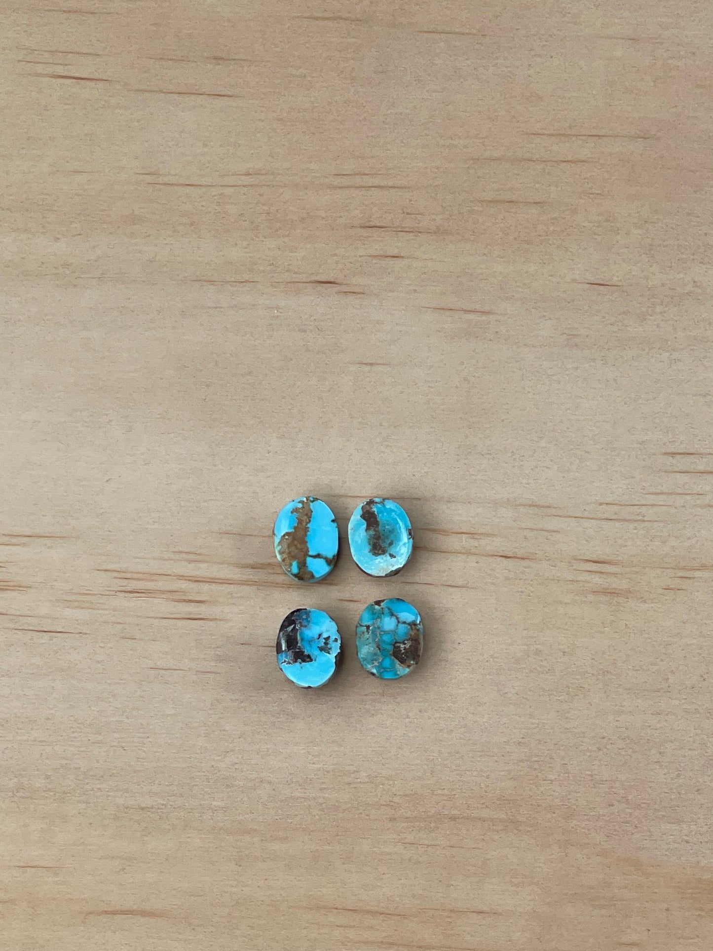 Pack of Four Natural Persian Turquoise From Neishabour Mine, Iran. #N2