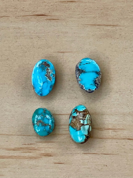 Pack of Four Amazing Natural Persian Turquoise From Neishabour Mine, Iran. #N10