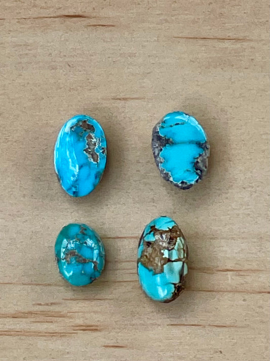 Pack of Four Amazing Natural Persian Turquoise From Neishabour Mine, Iran. #N10