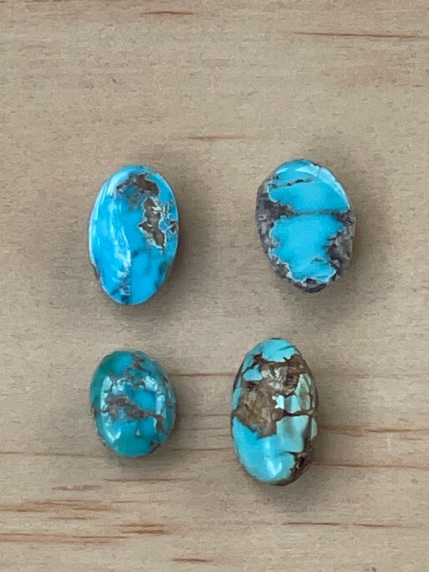 Pack of Four Amazing Natural Persian Turquoise From Neishabour Mine, Iran. #N10