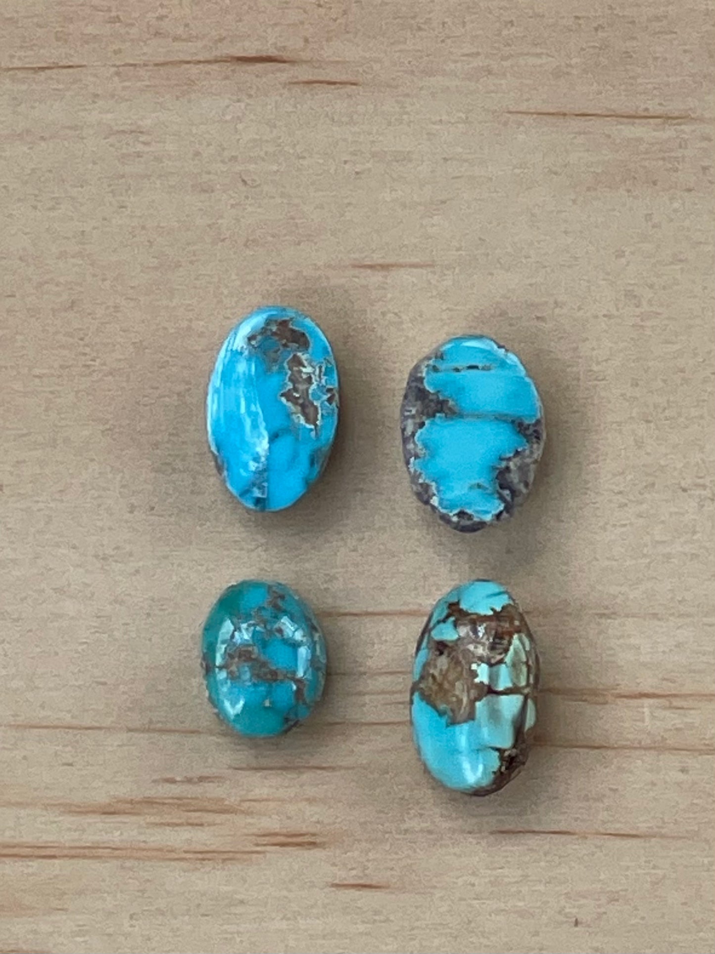 Pack of Four Amazing Natural Persian Turquoise From Neishabour Mine, Iran. #N10