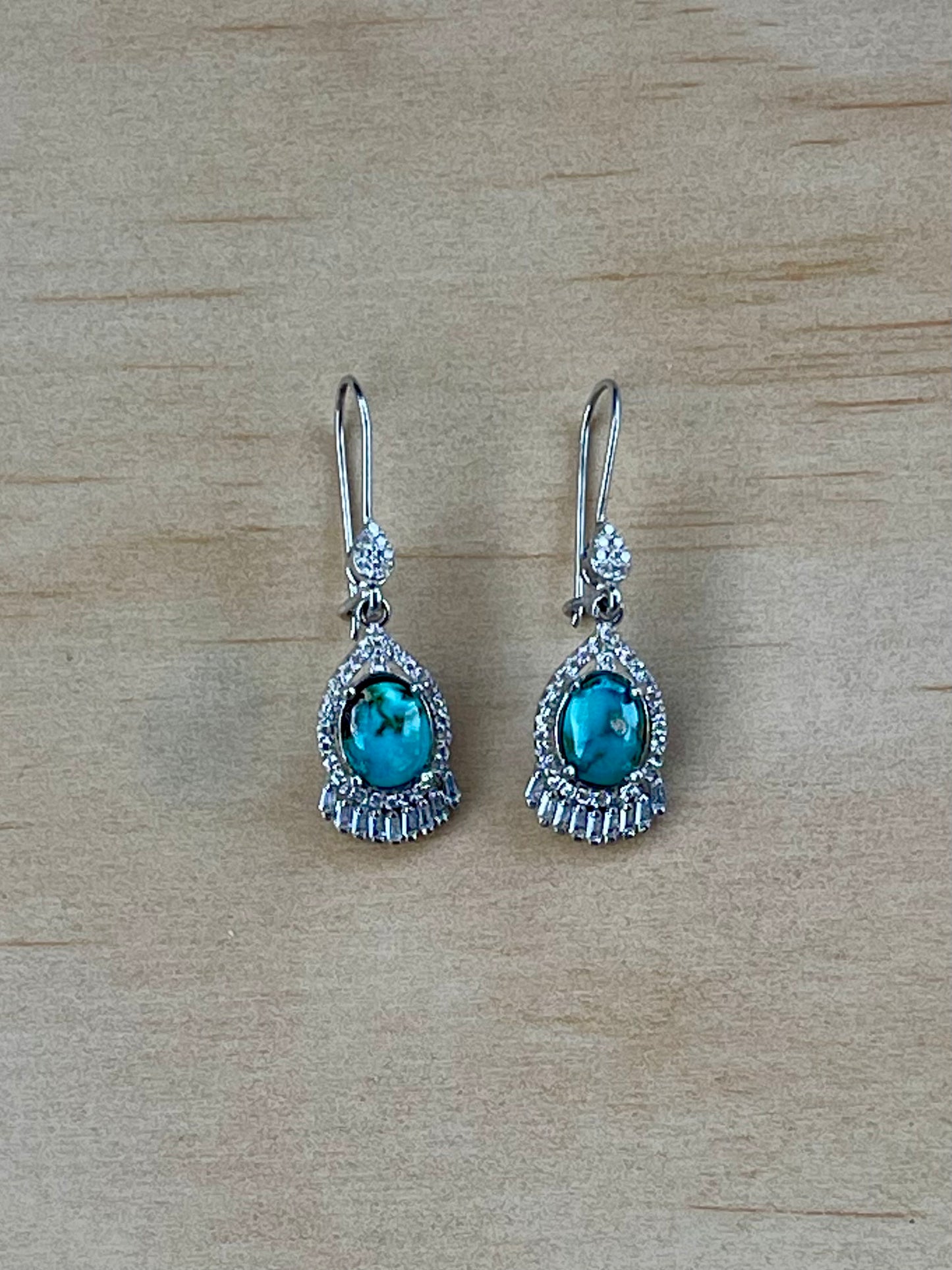 Elegant Persian Turquoise Silver Pendant From Neishabour Mine, Iran. Natural, Not-stabilised #E1