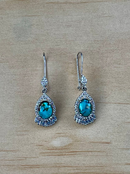 Elegant Persian Turquoise Silver Pendant From Neishabour Mine, Iran. Natural, Not-stabilised #E1