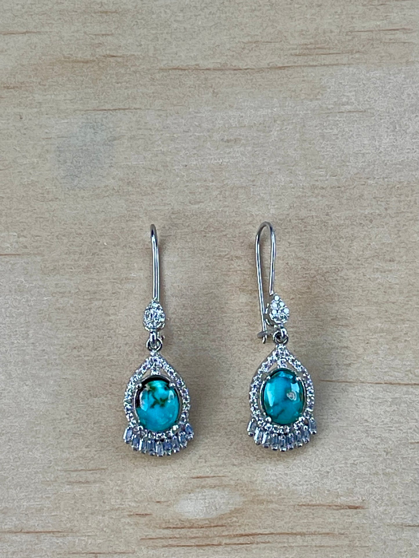 Elegant Persian Turquoise Silver Pendant From Neishabour Mine, Iran. Natural, Not-stabilised #E1