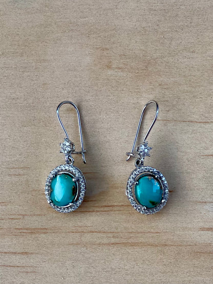 Elegant Persian Turquoise Silver Pendant From Neishabour Mine, Iran. Natural, Not-stabilised #E2