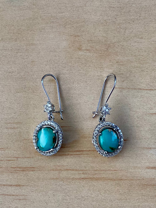 Elegant Persian Turquoise Silver Pendant From Neishabour Mine, Iran. Natural, Not-stabilised #E2