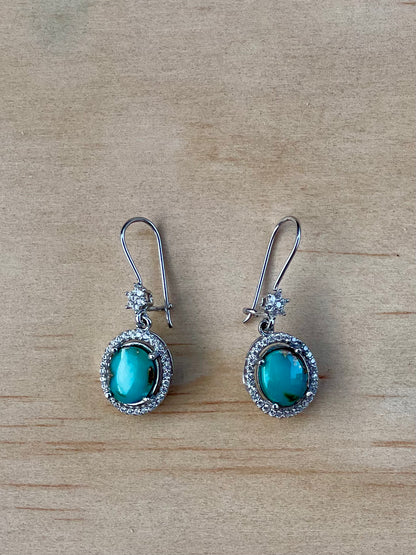 Elegant Persian Turquoise Silver Pendant From Neishabour Mine, Iran. Natural, Not-stabilised #E2