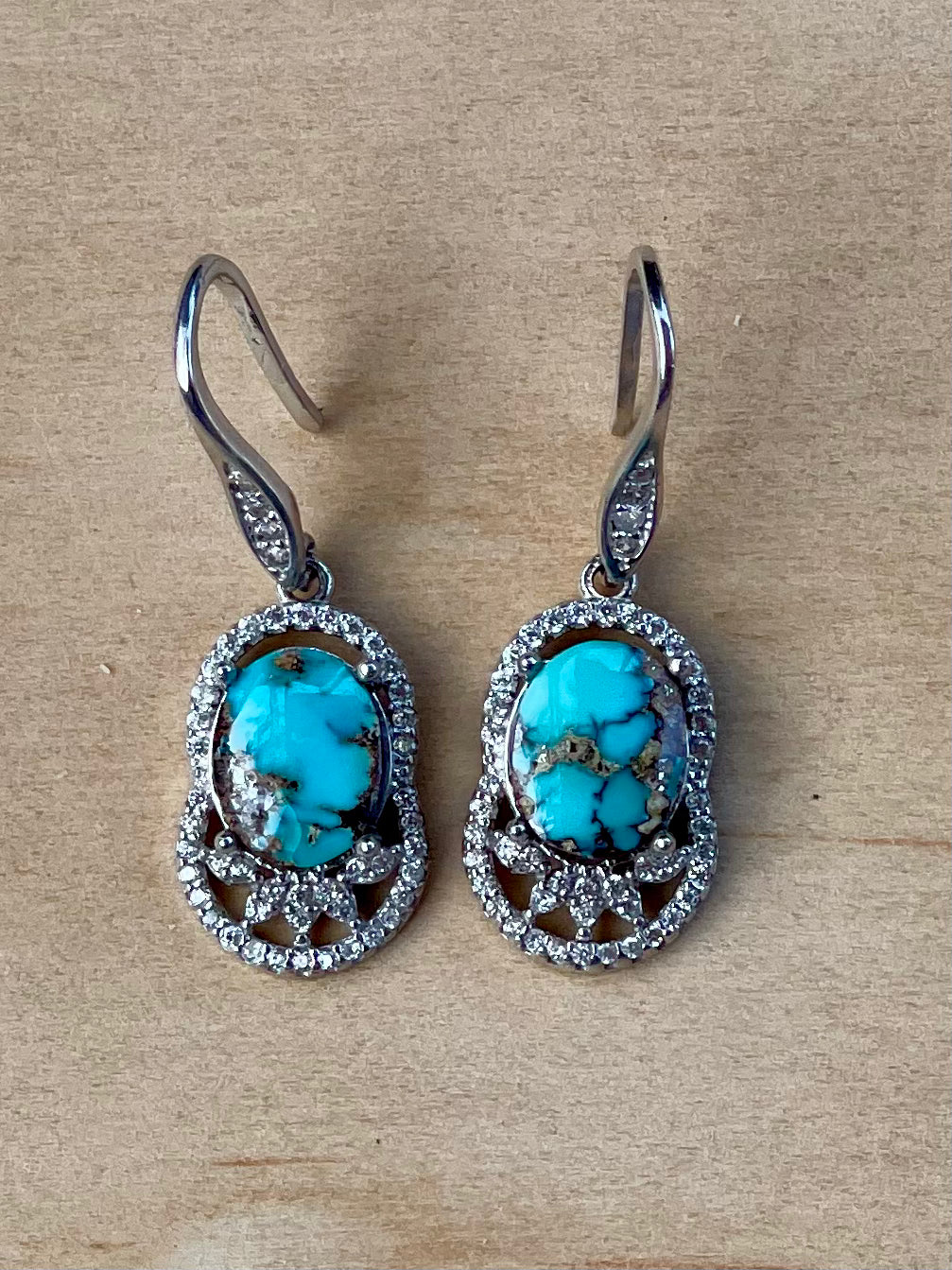 Elegant Persian Turquoise Silver Pendant From Neishabour Mine, Iran. Natural, Not-stabilised #E3