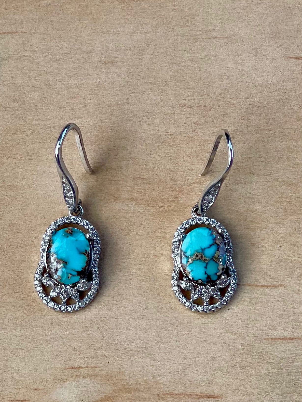 Elegant Persian Turquoise Silver Pendant From Neishabour Mine, Iran. Natural, Not-stabilised #E3