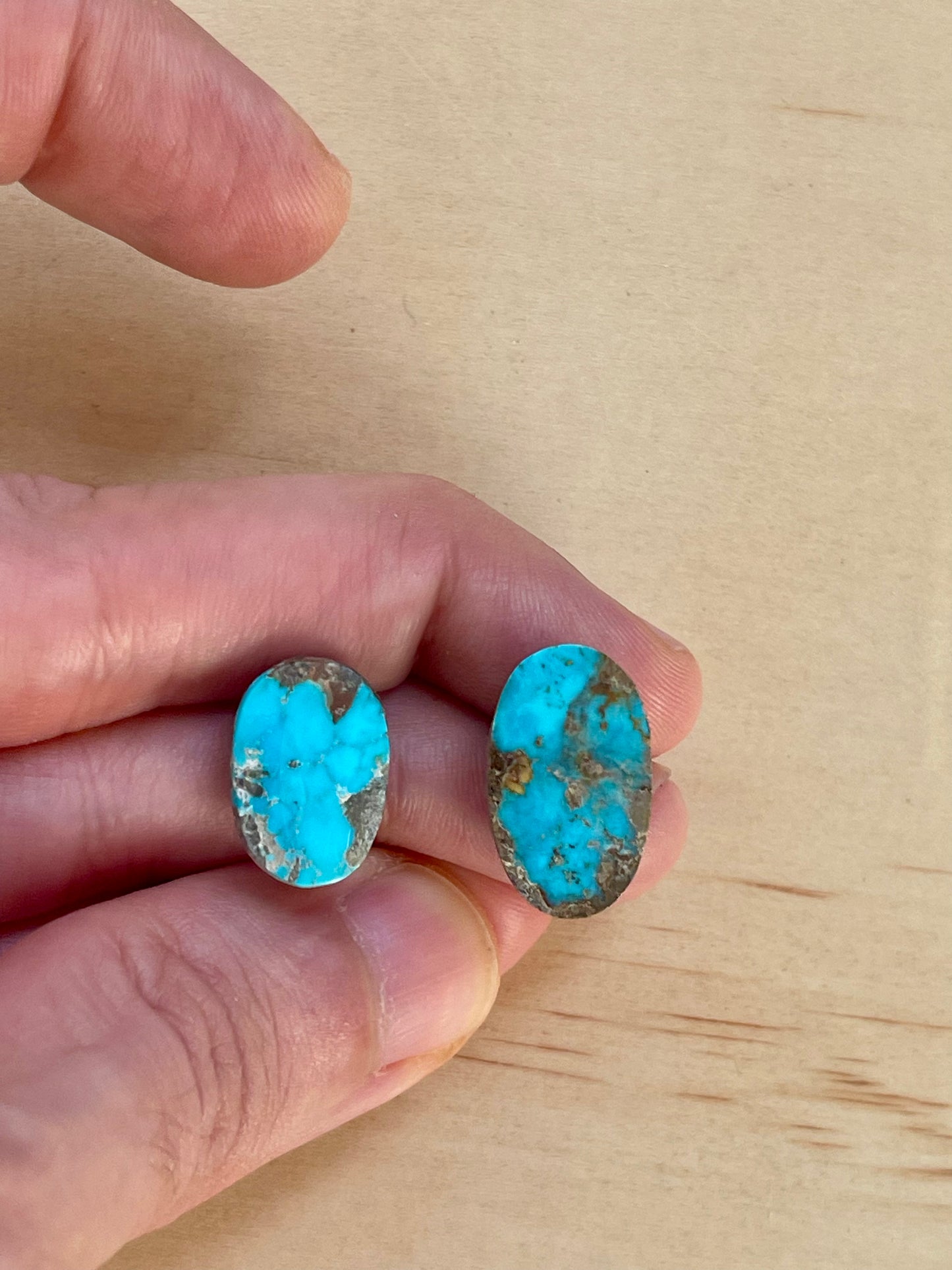 Two Lovely Natural Persian Turquoise From Neishabour Mine, Iran. #N6