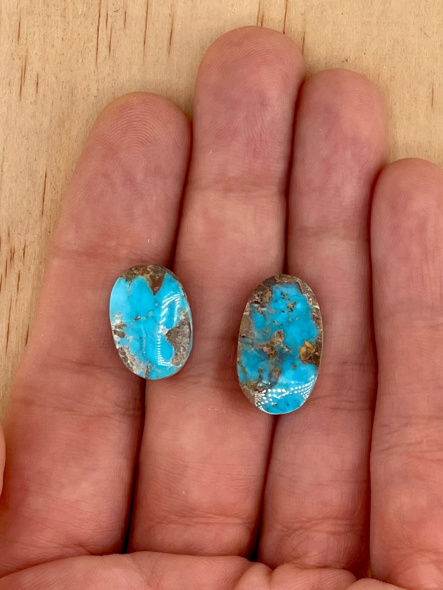 Two Lovely Natural Persian Turquoise From Neishabour Mine, Iran. #N6