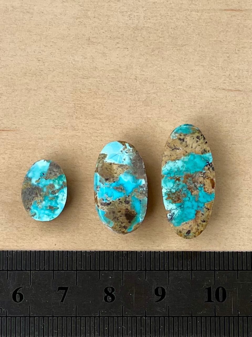3 Amazing Natural Persian Turquoise Loose Stones From Neishabour Mine, Iran. Not-stabilised #N12