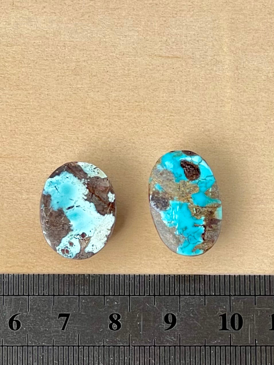 2 Amazing Natural Persian Turquoise Loose Stones From Neishabour Mine, Iran. Not-stabilised #N13