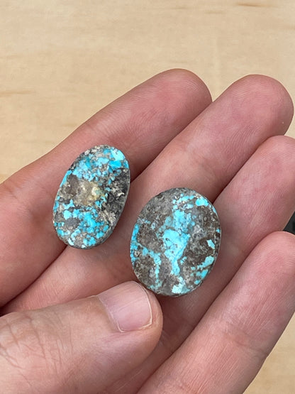 2 Natural Persian Turquoise Loose Stones – Neishabour Mine, Unstabilised (#N15)