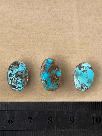3 Lovely Natural Persian Turquoise Loose Stones – Neishabour Mine, Not-stabilized (#N20)