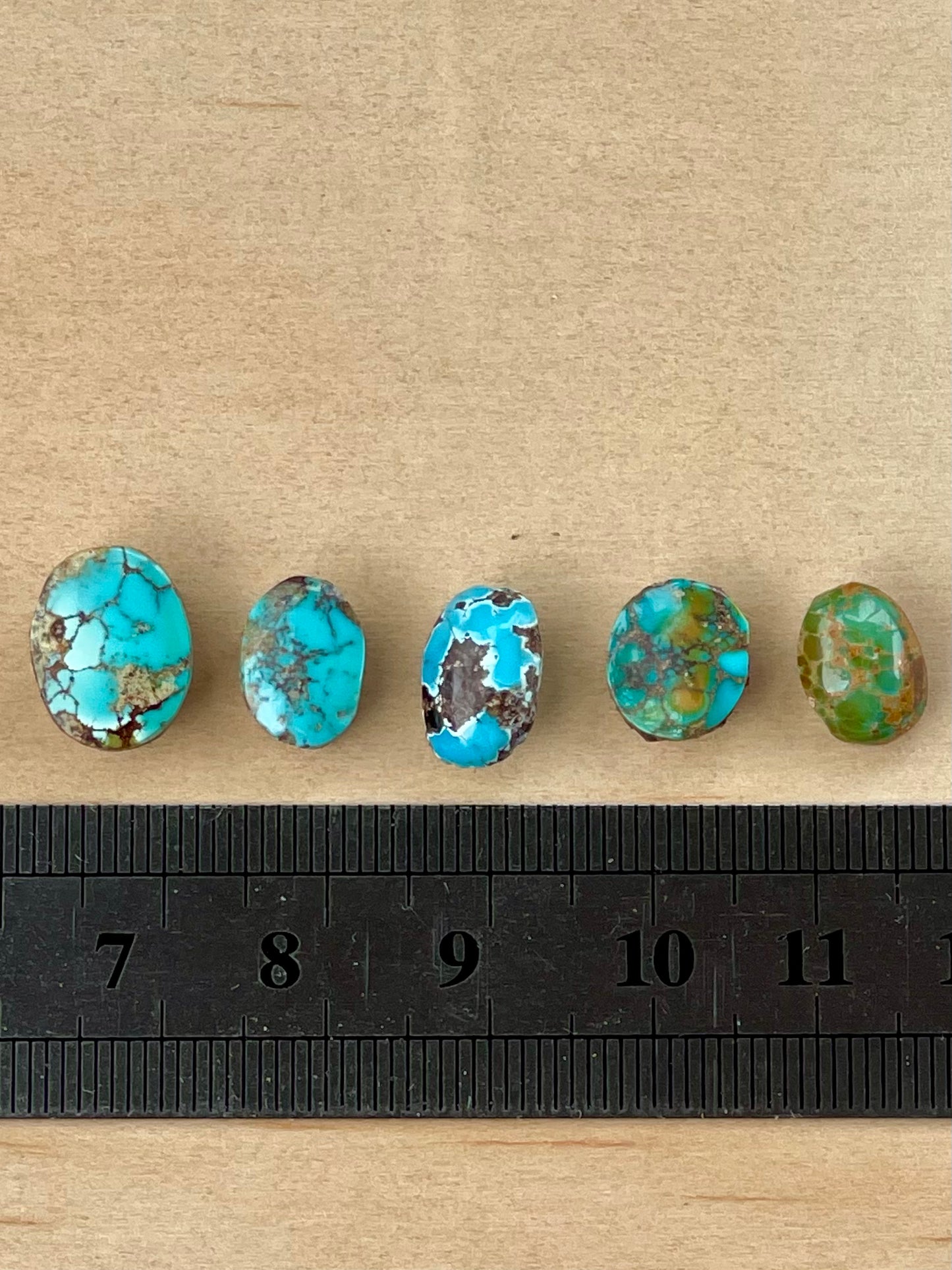 5 Amazing Natural Persian Turquoise Loose Stones – Neishabour Mine, Not-stabilized (#N21)