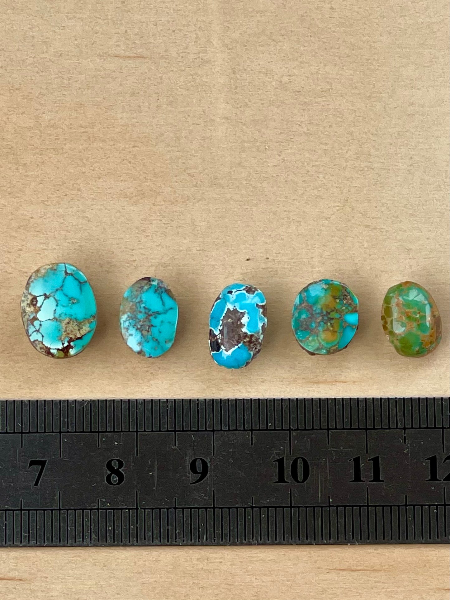5 Amazing Natural Persian Turquoise Loose Stones – Neishabour Mine, Not-stabilized (#N21)
