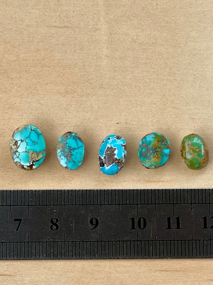 5 Amazing Natural Persian Turquoise Loose Stones – Neishabour Mine, Not-stabilized (#N21)