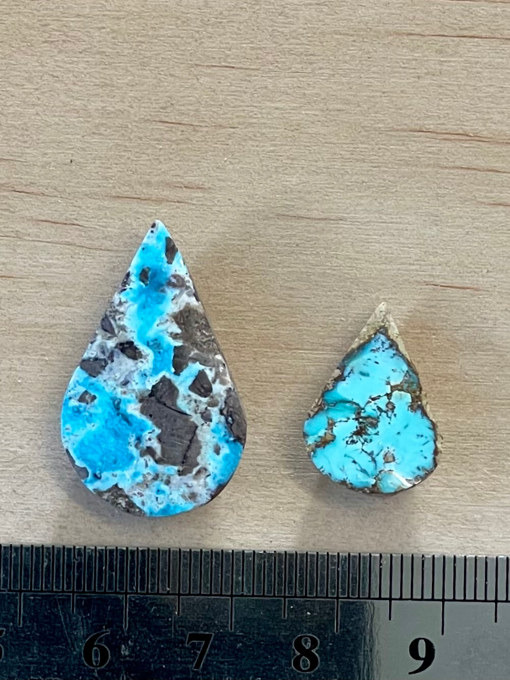 2 Beautiful Natural Persian Turquoise Loose Stones – Neishabour Mine, Not-stabilized (#N27)