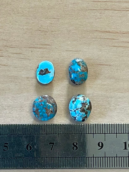 4 Lovelyl Persian Turquoise Loose Stones – Neishabour Mine, Not-stabilized (#N28)