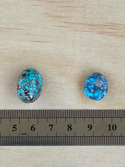 2 Absolutely Magnificent Persian Turquoise Loose Stones – Neishabour Mine, Natural, Not-stabilized (#N30)