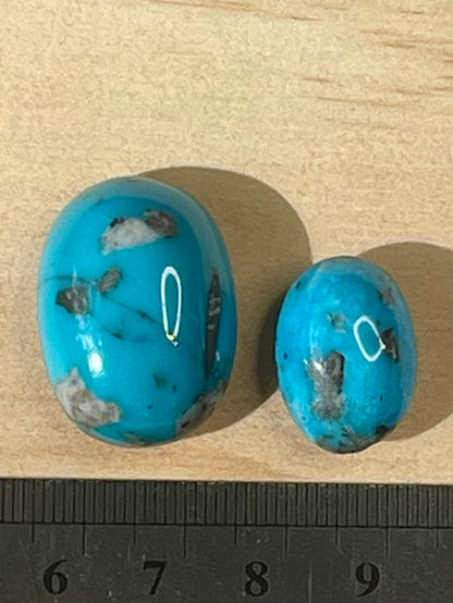 2 Amazing Turquoise Stones from Kerman Mine, Iran with Lovely Colours (#K15)