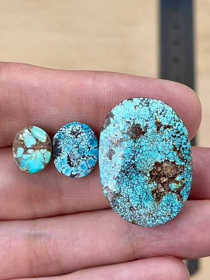 ✨ SPIDERWEB Natural Persian Turquoise✨ Loose Stones – Neishabour Mine, Not-stabilized (#N32)
