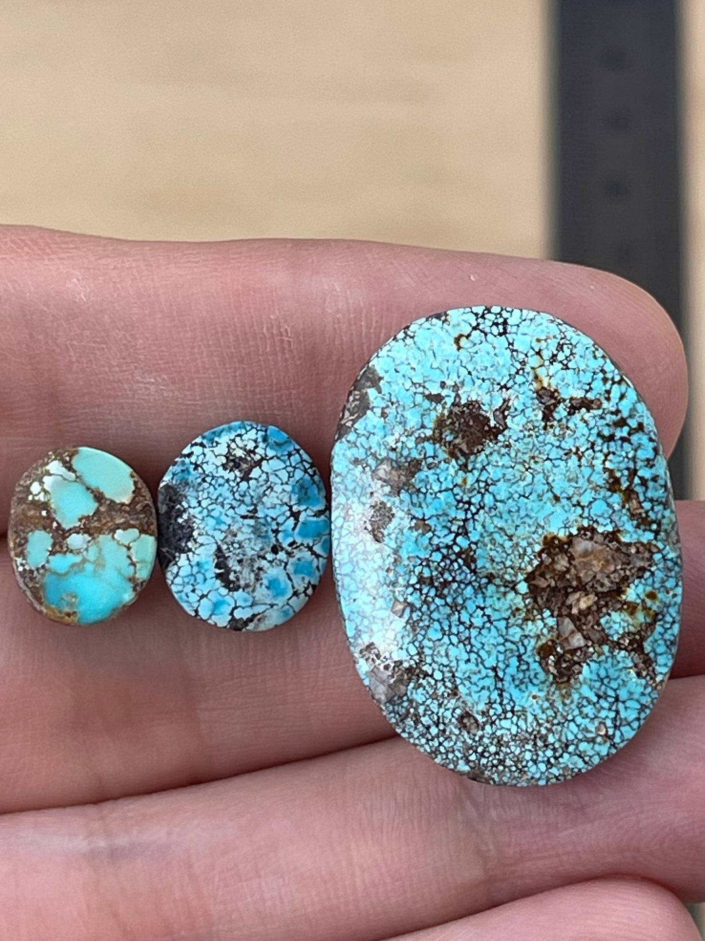 ✨ SPIDERWEB Natural Persian Turquoise✨ Loose Stones – Neishabour Mine, Not-stabilized (#N32)