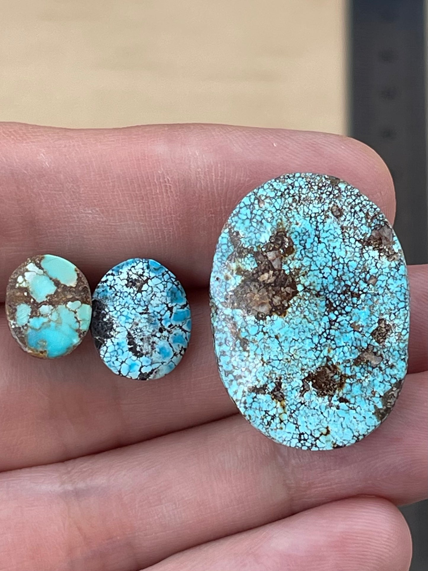 ✨ SPIDERWEB Natural Persian Turquoise✨ Loose Stones – Neishabour Mine, Not-stabilized (#N32)