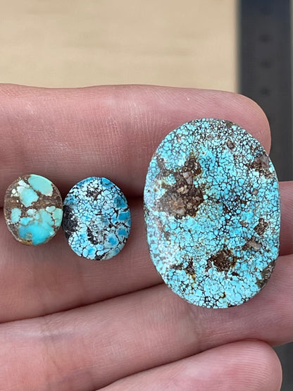 ✨ SPIDERWEB Natural Persian Turquoise✨ Loose Stones – Neishabour Mine, Not-stabilized (#N32)