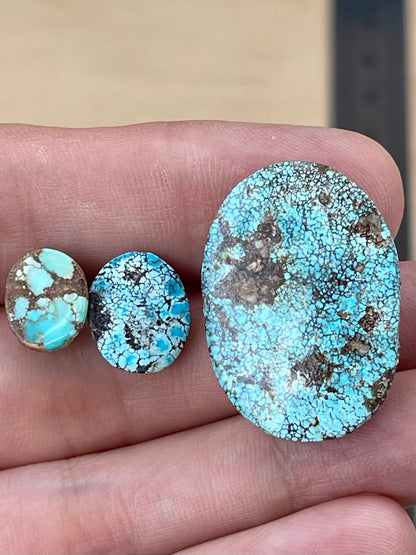 ✨ SPIDERWEB Natural Persian Turquoise✨ Loose Stones – Neishabour Mine, Not-stabilized (#N32)