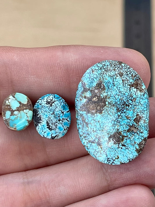 ✨ SPIDERWEB Natural Persian Turquoise✨ Loose Stones – Neishabour Mine, Not-stabilized (#N32)