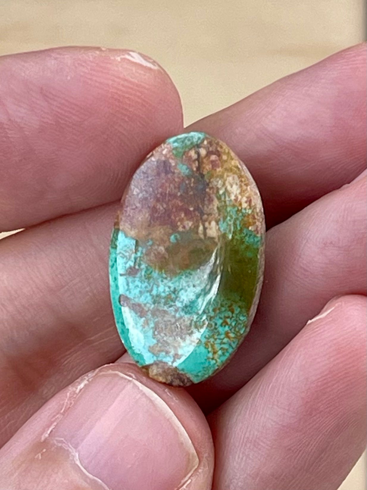 3 Lovely Natural Green Persian Turquoise Loose Stones – Neishabour Mine, Not-stabilized (#N34)