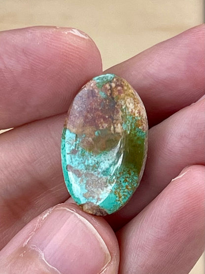 3 Lovely Natural Green Persian Turquoise Loose Stones – Neishabour Mine, Not-stabilized (#N34)