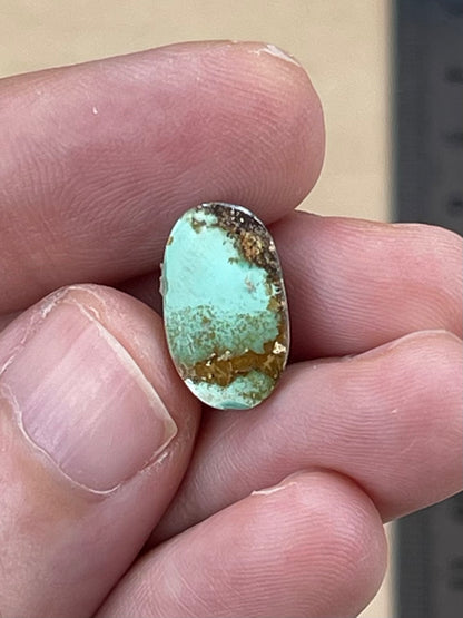 3 Lovely Natural Green Persian Turquoise Loose Stones – Neishabour Mine, Not-stabilized (#N34)